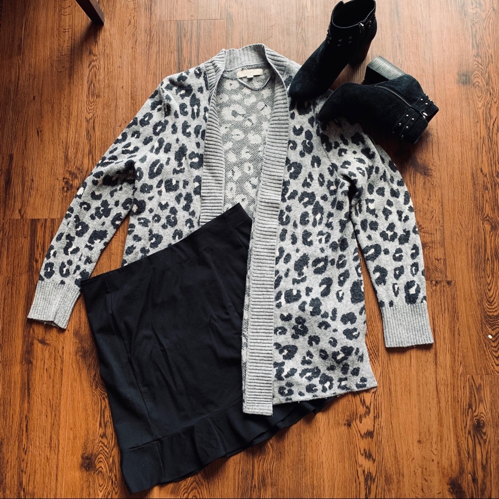 LOFT Leopard Cardigan